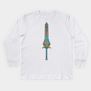 Rainbow tie dye  Sword - inspired by She-ra and the princesses of power Kids Long Sleeve T-Shirt